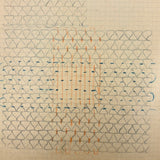 Early 20th Century Dutch Notebook with Colored Pencil Darning Diagrams and Notes