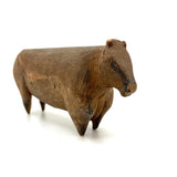 Ultra Soulful Antique Carved Pine Cow on Pointy Legs