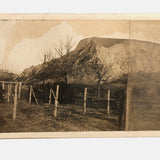 Antique Two Photo Panoramic Landscape with Many Fences, Mounted to Card