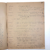 Early 20th Century Dutch Notebook with Colored Pencil Darning Diagrams and Notes