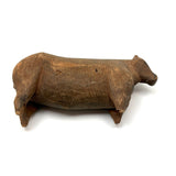 Ultra Soulful Antique Carved Pine Cow on Pointy Legs