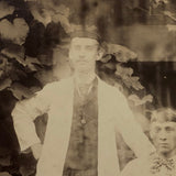 Ghostly, with Broom in Hand, Striking Antique Occupational Portrait Cabinet Card