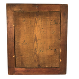 c. 18th Century Moody Spanish Painting of Santa Rita  on Wood Panel