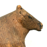 Ultra Soulful Antique Carved Pine Cow on Pointy Legs