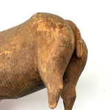 Ultra Soulful Antique Carved Pine Cow on Pointy Legs