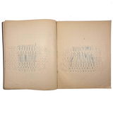 Early 20th Century Dutch Notebook with Colored Pencil Darning Diagrams and Notes