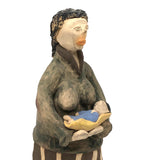 Coil Built Clay Mother and Baby, Presumed South American