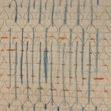 Early 20th Century Dutch Notebook with Colored Pencil Darning Diagrams and Notes