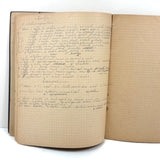 Early 20th Century Dutch Notebook with Colored Pencil Darning Diagrams and Notes