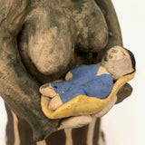 Coil Built Clay Mother and Baby, Presumed South American