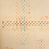 Early 20th Century Dutch Notebook with Colored Pencil Darning Diagrams and Notes