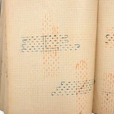Early 20th Century Dutch Notebook with Colored Pencil Darning Diagrams and Notes