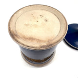 ZINCO, Gorgeous Large 19th Century Ironstone Apothecary Jar with Hand-painted Label Over Gold Leaf