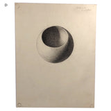 1858 Graphite Form and Shading Studies, Sold Individually