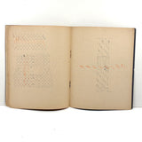 Early 20th Century Dutch Notebook with Colored Pencil Darning Diagrams and Notes