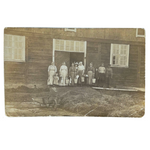 Milking Time, Buckets and Stools and Towels in Hand, Antique Scandinavian Photo