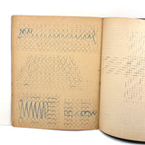 Early 20th Century Dutch Notebook with Colored Pencil Darning Diagrams and Notes