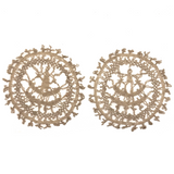 Amazing Handmade Bobbin Lace Medallions - Woman and Man (or Ghost!)