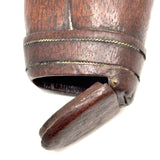 SOLD A Pinch, Marvelous 19th Century Hand-carved Hand-shaped Snuff Box with Brass Inlay Ring and Cuff