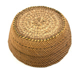 Lovely Antique Pacific Northwest Coast Native American Twined Open Basket