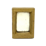 Sweet Old Hand-carved, Mustard Painted Miniature Mirror