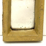 Sweet Old Hand-carved, Mustard Painted Miniature Mirror