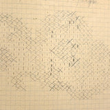 Early 20th Century Dutch Notebook with Colored Pencil Darning Diagrams and Notes