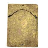 Sweet Old Hand-carved, Mustard Painted Miniature Mirror