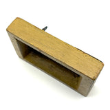 Sweet Old Hand-carved, Mustard Painted Miniature Mirror