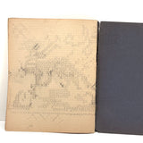 Early 20th Century Dutch Notebook with Colored Pencil Darning Diagrams and Notes
