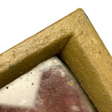 Sweet Old Hand-carved, Mustard Painted Miniature Mirror