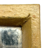 Sweet Old Hand-carved, Mustard Painted Miniature Mirror
