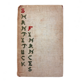 (Camp) Shantituck (Kentucky) Finances, Naively Needlepointed, Linen Covered Blank Ledger, c. 1930s