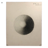 1858 Graphite Form and Shading Studies, Sold Individually