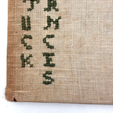 (Camp) Shantituck (Kentucky) Finances, Naively Needlepointed, Linen Covered Blank Ledger, c. 1930s