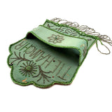 Tie Hamghr, Wonderfully Tender, Naive 1934 Iroquois Beadwork on Silk Hanger