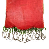 Tie Hamghr, Wonderfully Tender, Naive 1934 Iroquois Beadwork on Silk Hanger