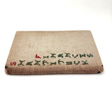 (Camp) Shantituck (Kentucky) Finances, Naively Needlepointed, Linen Covered Blank Ledger, c. 1930s