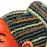 Fabulous c. 1980s Hair Stylist's Sign, Kumasi, Ghana, Painted Plywood