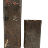 Beautiful Antique Tin Sleeve with Ultra Painterly Patina, Filled with Brushes as Found