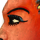 Fabulous c. 1980s Hair Stylist's Sign, Kumasi, Ghana, Painted Plywood