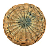 Sweet Little Antique Penobscot Splint Ash and Sweetgrass Basket, Low and Round