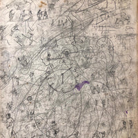 Late 19th C. Very Densely Doodled Ledger End Page (No. 5, Double-sided)