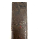 Beautiful Antique Tin Sleeve with Ultra Painterly Patina, Filled with Brushes as Found