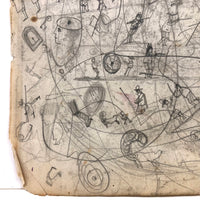 Late 19th C. Very Densely Doodled Ledger End Page (No. 5, Double-sided)