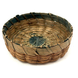 Sweet Little Antique Penobscot Splint Ash and Sweetgrass Basket, Low and Round