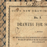 Scarce Coe's New Drawing Cards No. 1, 1858, Partial Set of Nine in Lovely Original Sleeve