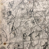 Late 19th C. Very Densely Doodled Ledger End Page (No. 5, Double-sided)