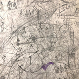Late 19th C. Very Densely Doodled Ledger End Page (No. 5, Double-sided)