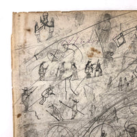 Late 19th C. Very Densely Doodled Ledger End Page (No. 5, Double-sided)
